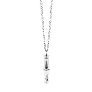 Sterling Silver Bamboo Pendant Necklace